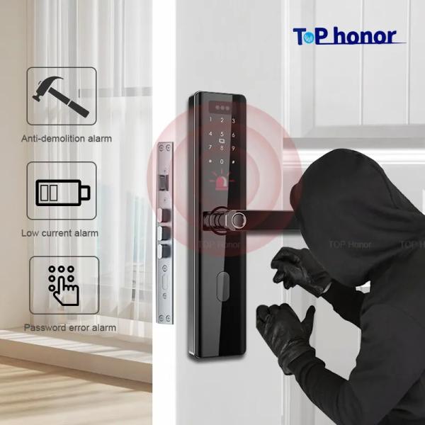Cheap Home Smart Fingerprint Door Lock 3D Face Recognition Code Card NFC Key Unlock for sale
