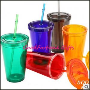 Best promotion Advertising two layer plastic Tumblers Mugs wholesale