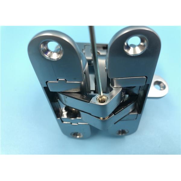 Pearl Chrome Left Open Concealed Hinges For Interior Doors 35mm Thickness