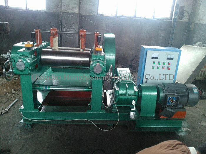12mm Nip 21.8m/Min Open Mill Rubber Mixing Two Roll Rubber Mixer Machine