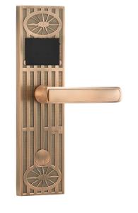 Gold Hotel Door Lock System Using Rfid Card 125KHz Or 13.56MHz