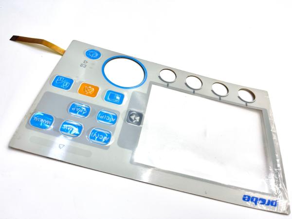 Cheap Customize Laser Cutting Smd Tactile Push Button Switch With Plastic Film Printing Two Keys for sale
