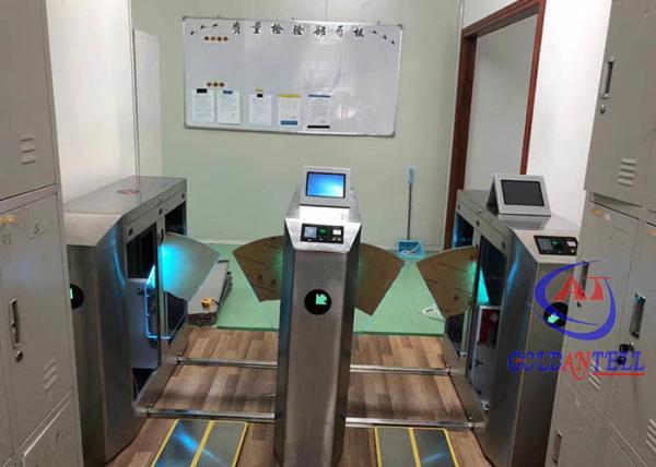 Cheap Safety Flap Turnstile Gate Access Control With LCD Screen QR Code Reader NFC Reader for sale