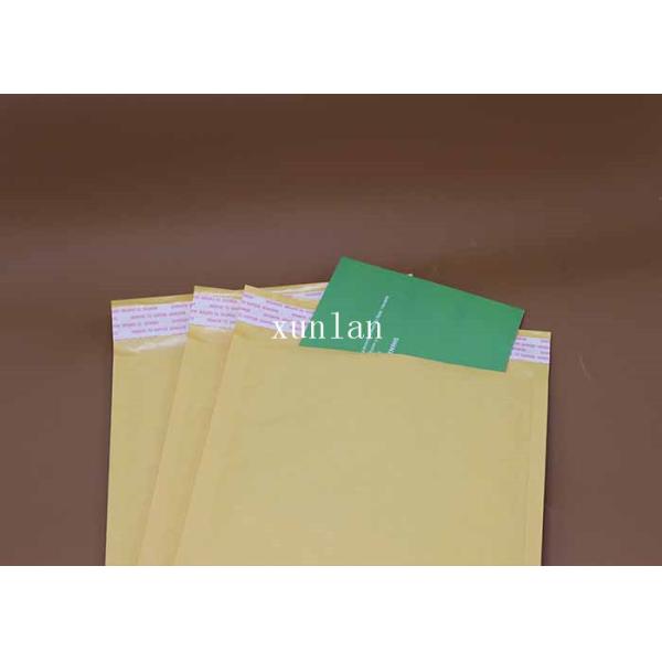 Yellow Matte Shipping Bubble Mailers Plastic Waterproof For Garment