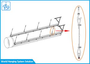 Best Ventilation Pipeline Cable Hanging Systems , Exhibition Halls Hanging Track System wholesale