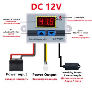 China XH-W3005 Digital Humidity Controller DC 12V 24V 220V 10A 0~99%RH on sale