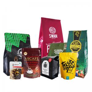 Best Custom Plastic Coffee Beans Bag Heat Sealing Aluminum Foil Mylar Bag OEM wholesale