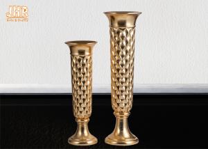 Best Trumpet Shape Floor Vases Homewares Decorative Items Gold Leafed Fiberglass Table Vases wholesale