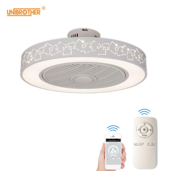 Modern LED Ceiling Fan Lights Wi-Fi Remote Control APP folding ceiling fan Lamp(WH-VLL-16)