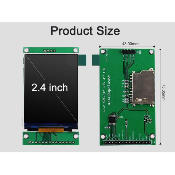 Polcd 18 Pin 260 NIT 2.4 Inch Tft Display 240X320 Capacitive Touch Screen Lcd