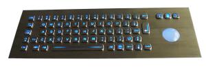 China Stainless steel Illuminated USB Keyboard with trackball Compact Format on sale