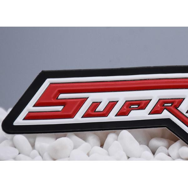 TPU Embossed Two Colour Heat Transfer Clothing Labels With Raised Logo