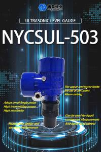 China 4-20mA NYCSUL-503 Ultrasonic Water Liquid Level Meter Sensor Non Contact Ultrasonic Level Sensor Transmitt on sale