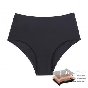 Best 4 Layers Absorbent Leak Proof Seamless High Waist Menstrual Panties Nylon Spandex Period Panties wholesale
