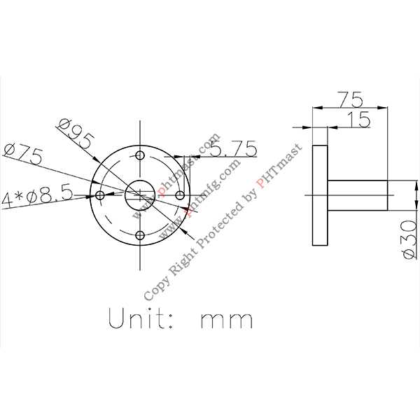 10m telecommunication antenna masts