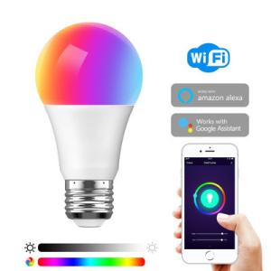 China WIFI Timing 9W 800lm RGB LED Bulb B22 APP Controlled on sale