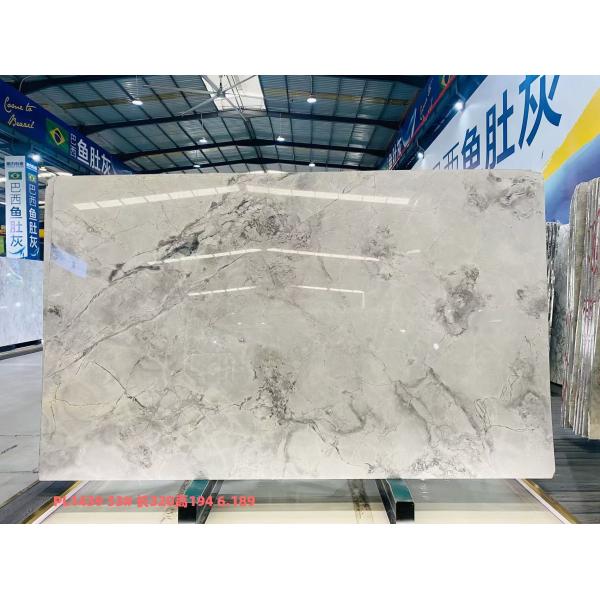 Brazilian Fish Belly Grey Marble Luxury Stone Book-match Background Feature Wall Luxurious Flooring Stone