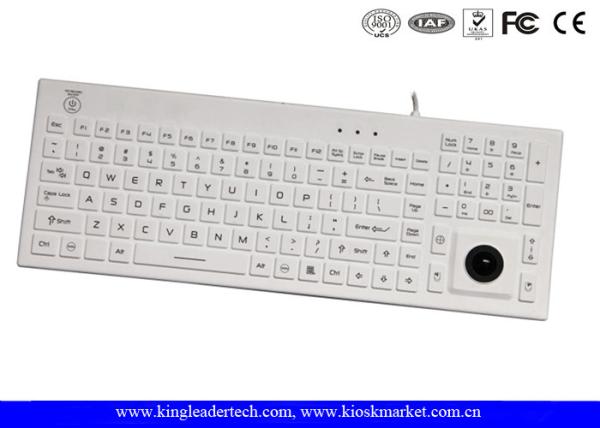 Cheap Function Keys Washable Silicone USB Keyboard Built - In Trackball for sale