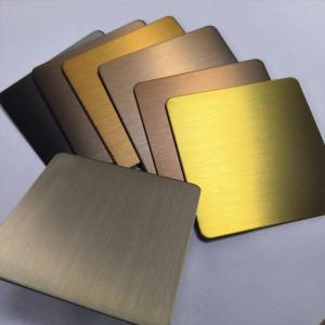Best 3.0mm Colored Stainless Steel Sheets Hairline Stainless Steel Plate Metal For Jewelry Making wholesale