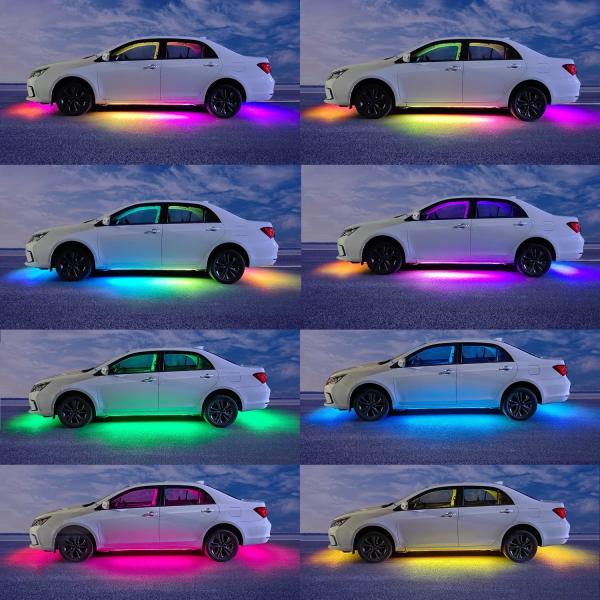 RGBIC Car Underglow digital strip light Multi Color DIY Sound Active Function Music Mode with APP Control Remote Control