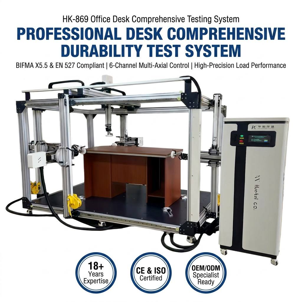 Automatic Office Table Horizontal Vertical Cyclic Load Tester 2000N Desk Stability Durability Testing Machine