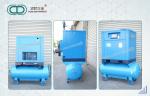 Industrial Screw Air Compressor All In One Stainless Steel Portable Blue Color