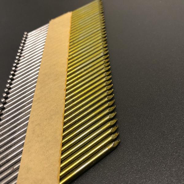 34 Degree Clipped Head Framing Nails 3.06x75mm Smooth Shank Paper Yellow Coating