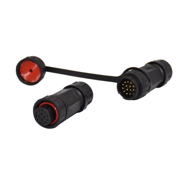 M19 Waterproof Cable Connector 12 Pin Data Screw Locking Connector