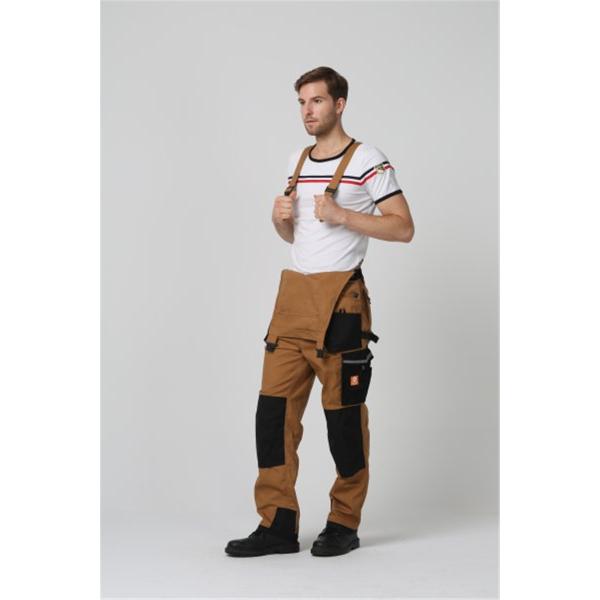 Left Hammer Loop Mens Work Bib trousers, 320gsm Workwear Bib Pants