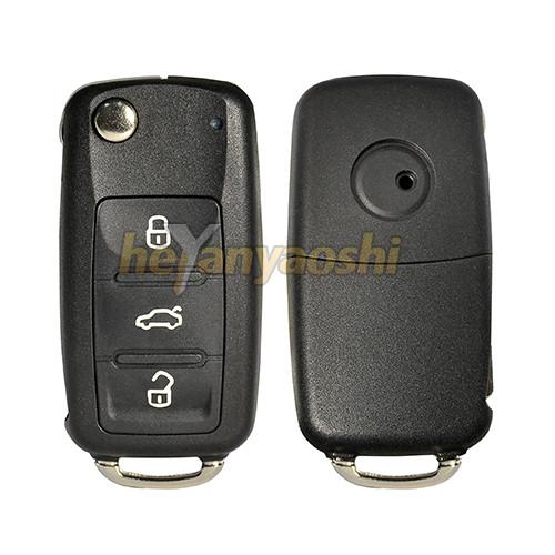 Cheap Vw 3 Buttons Smart Key Shell with Emergency Key Insert for sale
