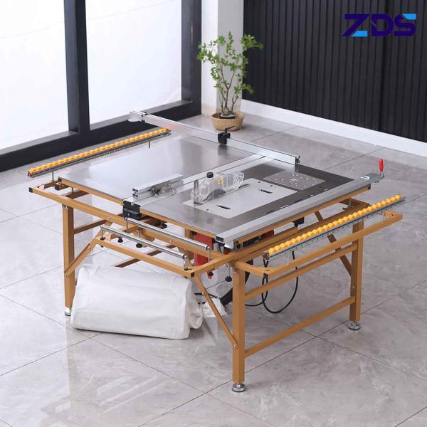 Cheap 4500r/Min To 13000r/Min Sliding Table Saw Machine With Foldable Double Rail for sale