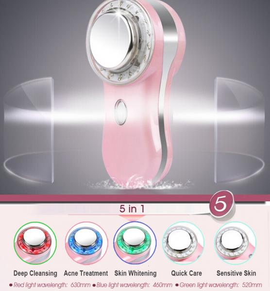 Battery Operated Multi Function Ultrasonic Skin Care Vibration Waves ABS Material Household Usage