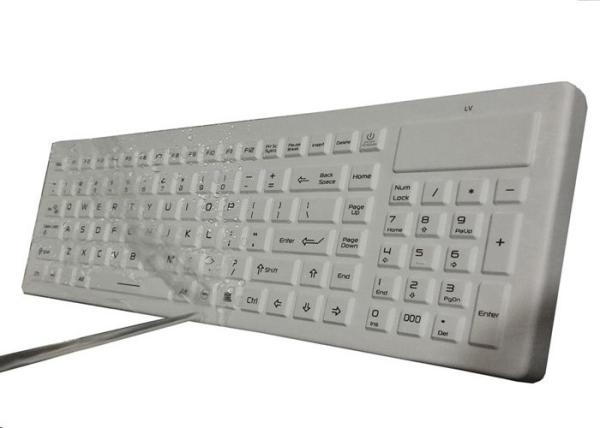 Cheap 105 Keys Cleanable Metal Computer Keyboard With Nano Silver Antibacterial for sale