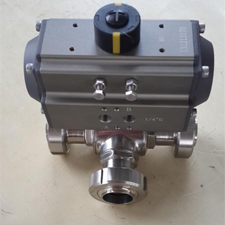Cheap rack and pinion quarter-turn  pneumatic rotary actuator auto-control ball valves for sale