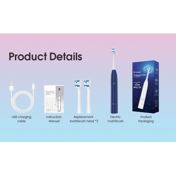 Professional Oral Health Electric Toothbrush DuPont Soft Bristled Brush Smart Vibrator Sonic Electric Toothbrush