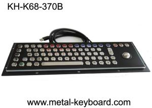 PC Industrial Computer Keyboard , Black Metal Keyboard Stainless Steel Panel