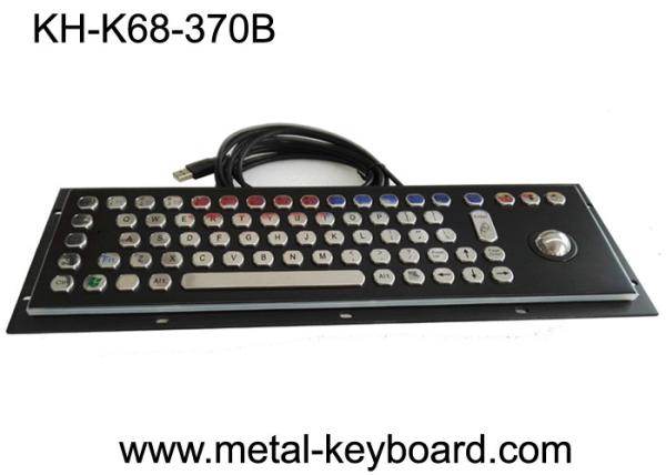 Cheap PC Industrial Computer Keyboard , Black Metal Keyboard Stainless Steel Panel for sale