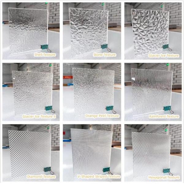 Decorative Lridescent Colored Texture Acrylic Sheet Fluted Clear Textured Acrylic Sheet