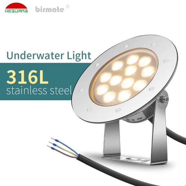 Cheap ERP 9W 3000K Led Underwater Pond Light White Light 24 Volt SMD3030 for sale