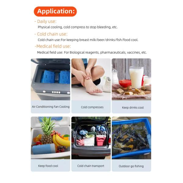 Food Grade Gel Ice Pack Reusable Versatility Durable Ice Bricks