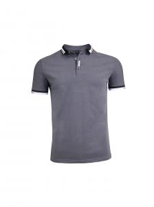 Best 180GSM 65% Polyester 35% Cotton  Polo T-Shirt For Men Rolled Collar With Buttons Contrast Color wholesale
