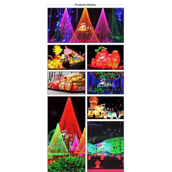 Characteristic Panda Decoration Fabric Chinese Lanterns Display Zoo And Playground
