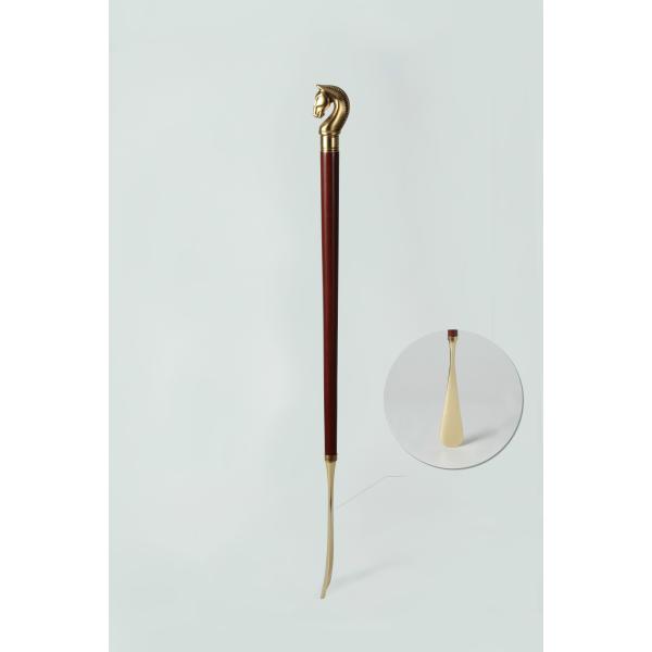 Amertop Solid Brass Shoe Horn Durable With Ergonomic Handle