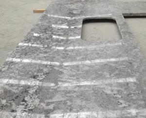 China Antico Cream Granite Countertops High Polished Granite Vanity Top Kitchen Sink on sale