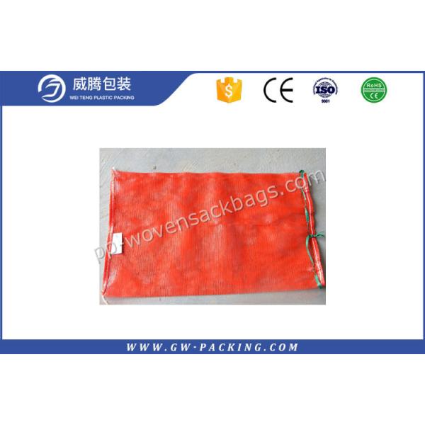 Orange Packing PE Raschel Mesh Bag , Vegetable Food Plastic Potato Bags Eco - Friendly