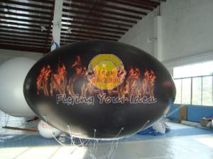 Best Waterproof and Fireproof Black 0.18mm PVC Oval Balloon with Total Digital Printing wholesale