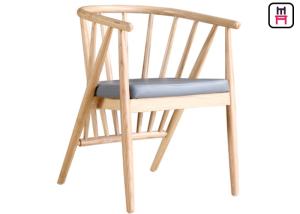 China Upholstered Ash Chair Vertical Wood Restaurant Chairs Leather Seats Modern Dining Chairs on sale