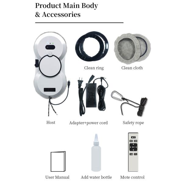 Intelligent 500mAh Window Cleaner Robot For Glass Cleaning Customized