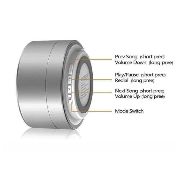 Metal Bluetooth Powerful Portable Speakers Mini Wireless With FM / TF Card Function