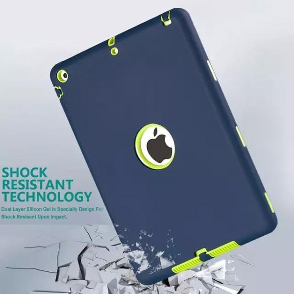 3 in 1 Rugged Hybrid Shockproof Heavy Duty Rubber Tablet Case Cover For iPad Pro 9.7